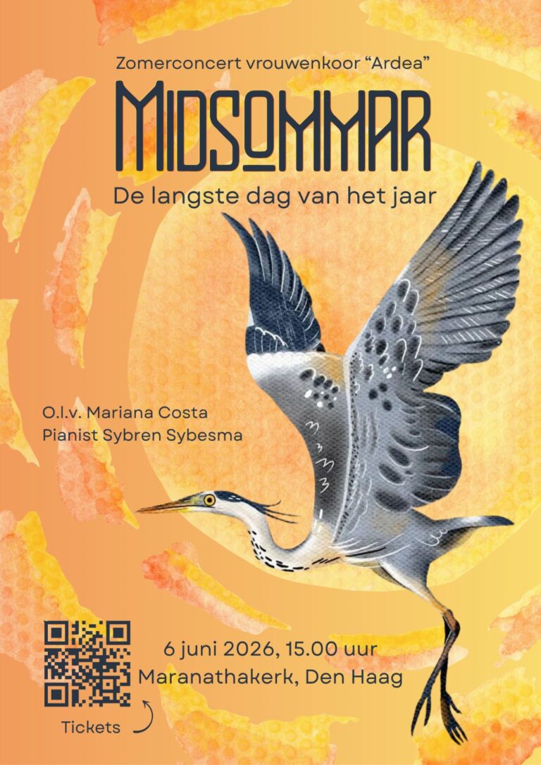 MIDSOMMAR Zomerconcert vrouwenkoor Ardea 6 juni 2026.